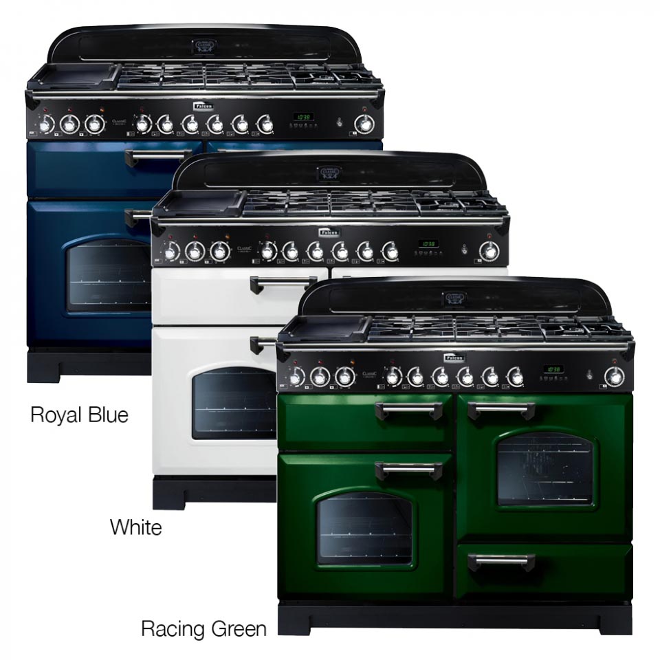 Falcon Classic Deluxe 90cm Dual Fuel Oven colours