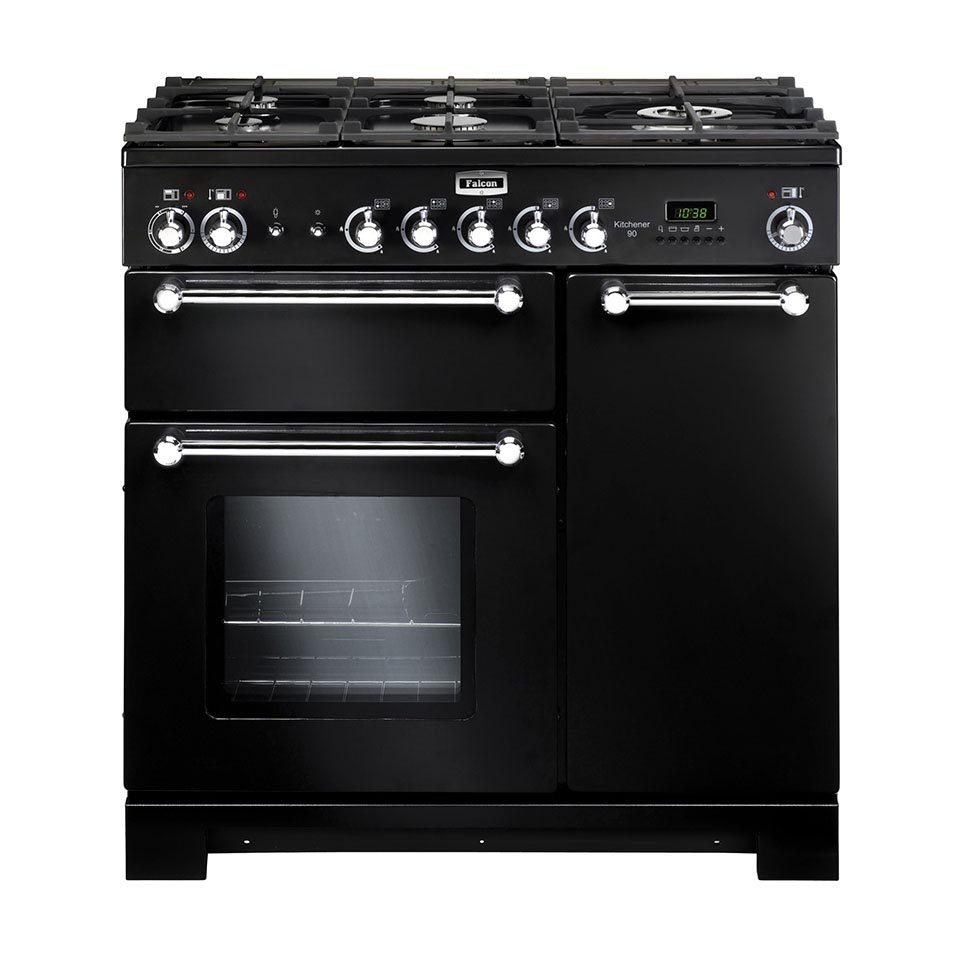 Falcon Kitchener 90cm dual fuel Oven black