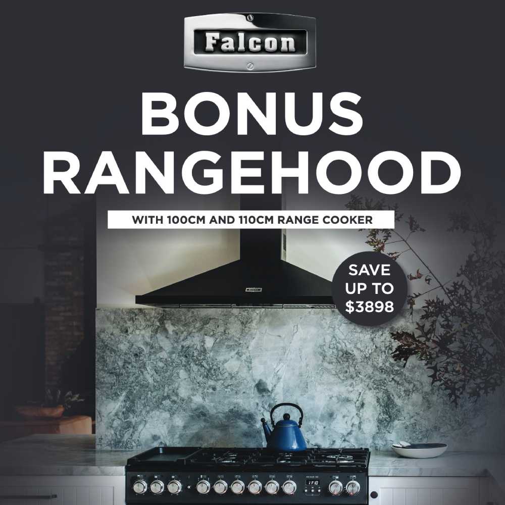 Falcon Oven Sale - Bonus Rangehood with 100cm/110cm Cooker - Save Up To $3898