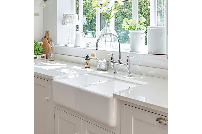 Shaws Double Bowl fire clay sink